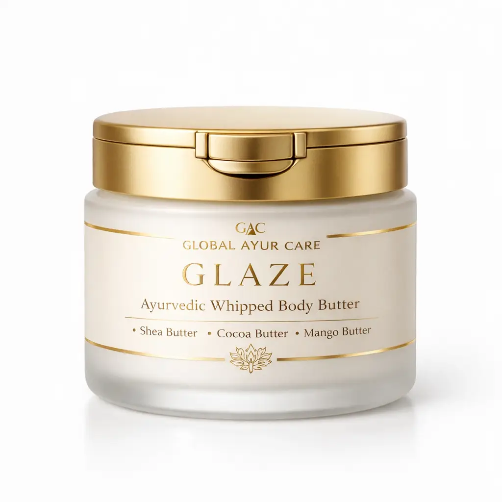 luxury ayurvedic body butter jar